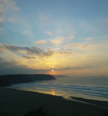 sunset on the beach